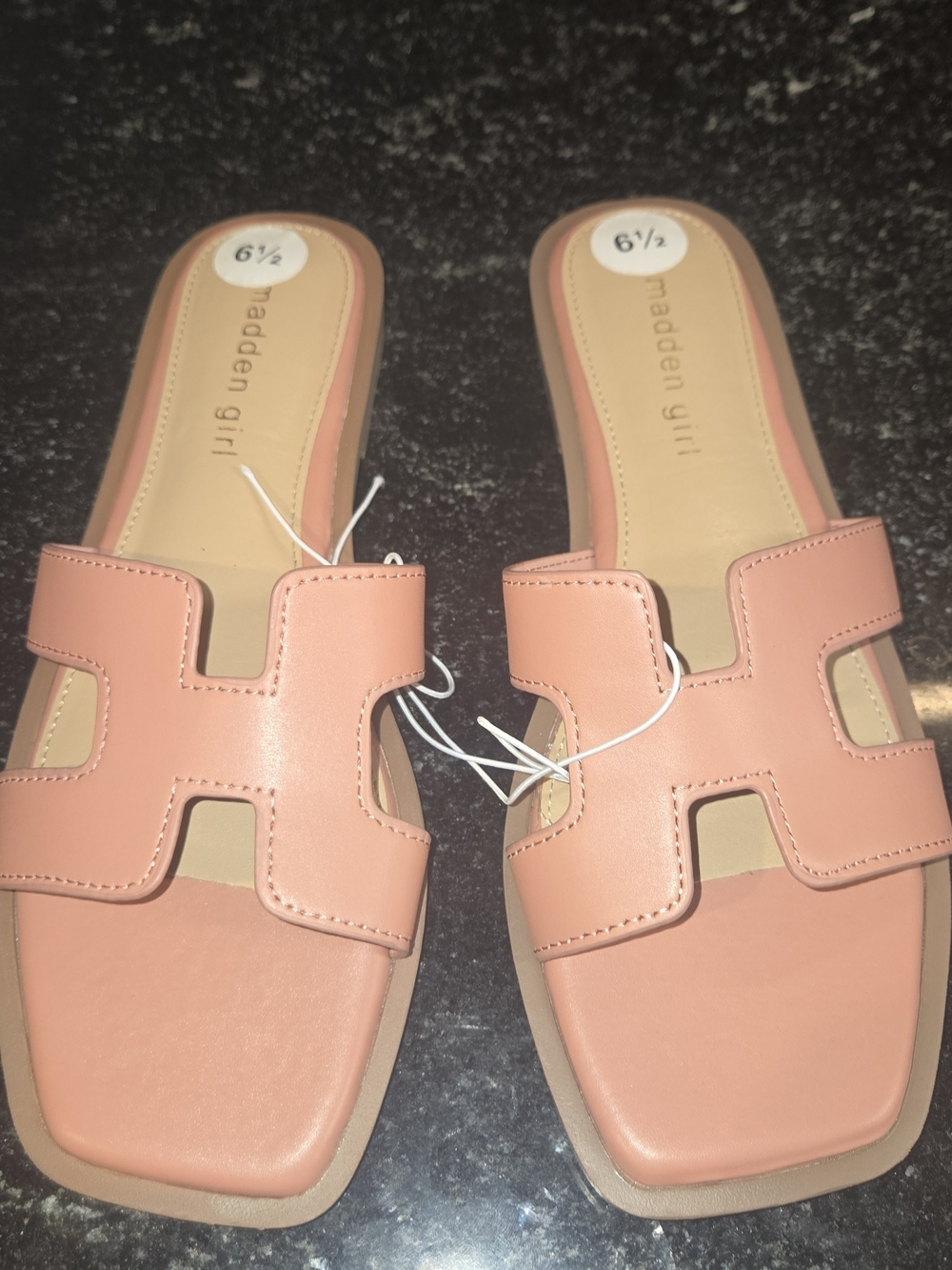 Madden Girl Peach Coral Slide Sandals